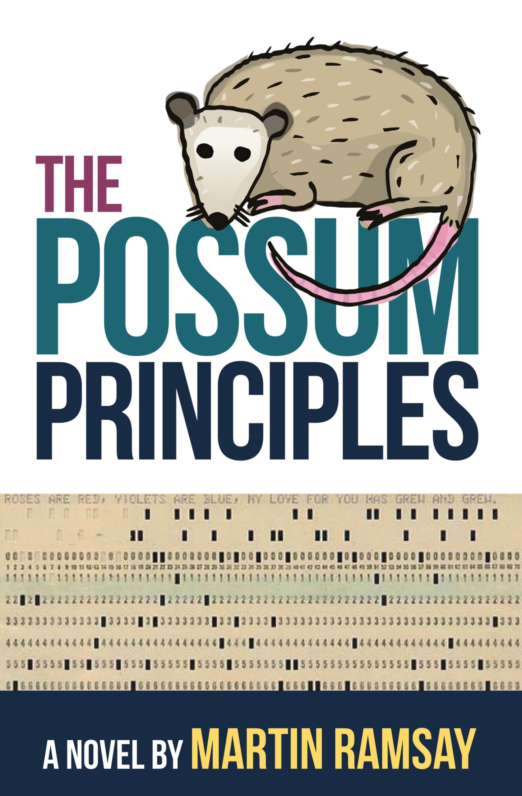 The Possum Principles showing image of a possum and an old-fashioned punch computer card.